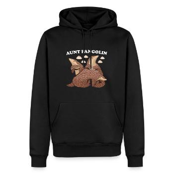Tante Pangolin - Sweat à capuche Premium bio Homme - noir - Devant - Nico (187cm)