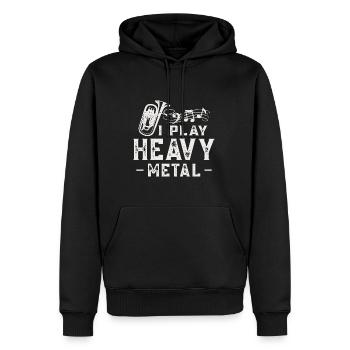 Euphonium Ich spiele Heavy Metal Blasinstrument - Männer Premium Bio Hoodie - Schwarz - Vorne - Nico (187cm)