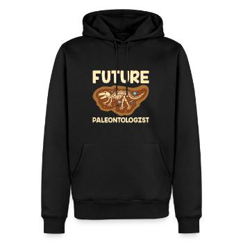 Future Paleontologist Fossil Dinosaurs Skeleton - Men’s Premium Organic Hoodie - black - Front - Nico (187cm)
