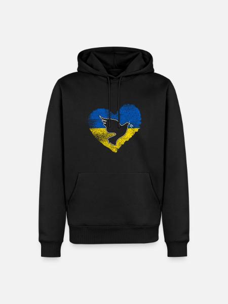 Ukraine - Men’s Premium Organic Hoodie - black