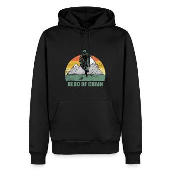 Vélo de montagne Cyclisme Cyclisme Cyclisme - Sweat à capuche Premium bio Homme - noir - Devant - Nico (187cm)