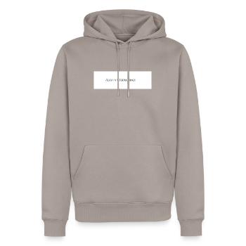 Assistant to the Regional Manager - Men’s Premium Organic Hoodie - taupe - Front - Nico (187cm)