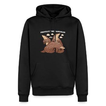 Protect The Pangolin Pangolin - Männer Premium Bio Hoodie - Schwarz - Vorne - Nico (187cm)