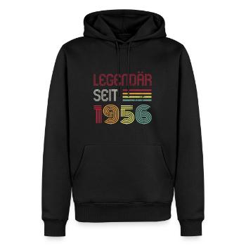 Legendär Seit 1956 Jahr Retro 56er Jahrgang - Männer Premium Bio Hoodie - Schwarz - Vorne - Nico (187cm)