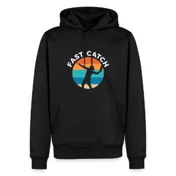 Fast Catch Bumerangwerfer - Männer Premium Bio Hoodie - Schwarz - Vorne - Nico (187cm)
