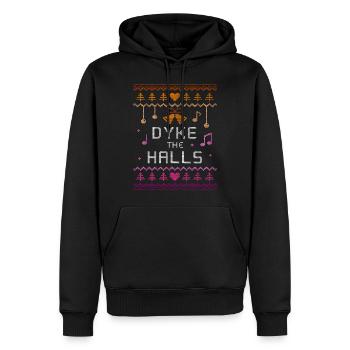 Deck the halls Lesbian Ugly Noël Sweater - Sweat à capuche Premium bio Homme - noir - Devant - Nico (187cm)
