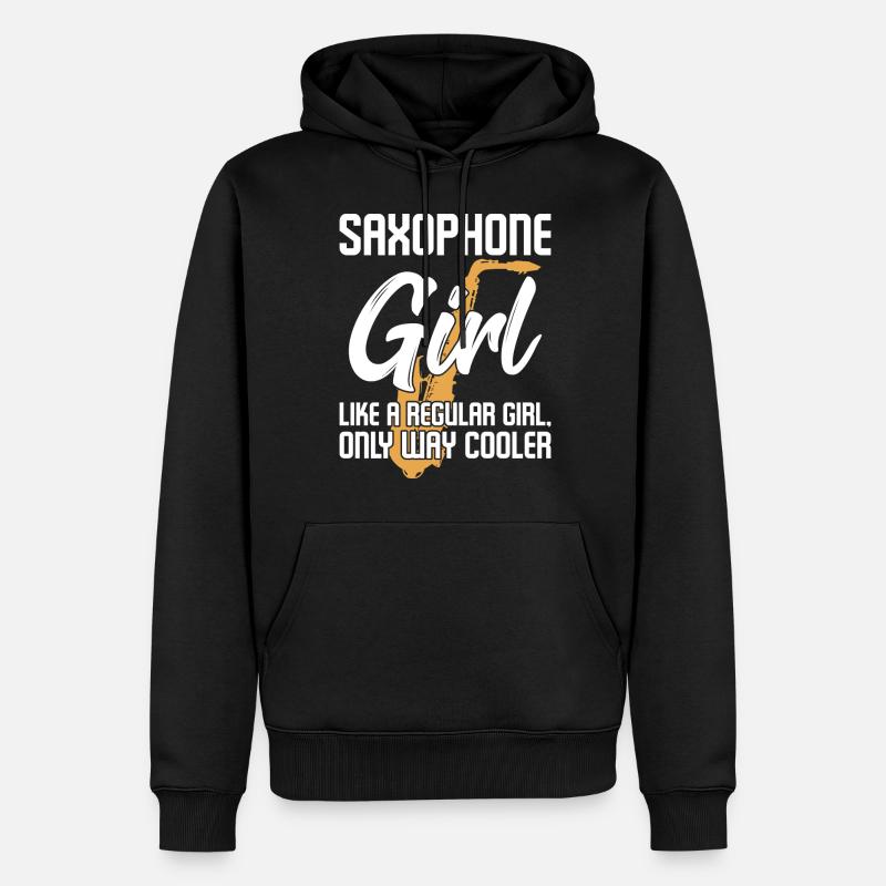 Saxophon witziger Spruch - Männer Premium Bio Hoodie - Schwarz