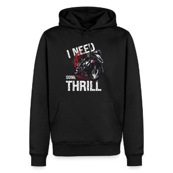 Freedom Trail: Biker Soul, Gift - Men’s Premium Organic Hoodie - black - Front - Nico (187cm)