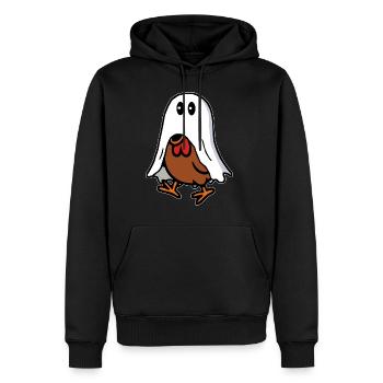 Huhn Gespenst Geist - Männer Premium Bio Hoodie - Schwarz - Vorne - Nico (187cm)