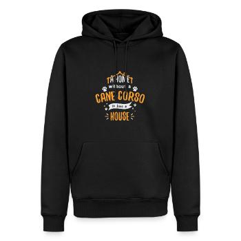 Cane Corso Drôle De Chien Disant Humour Chiens Cadeau - Sweat à capuche Premium bio Homme - noir - Devant - Nico (187cm)