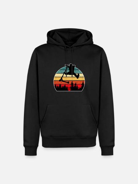 Escooter Scooter Stunt - Männer Premium Bio Hoodie - Schwarz