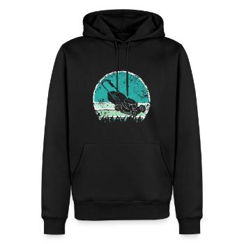 Tondeuse à gazon Tondeuse à gazon Jardinier de jardin - Sweat à capuche Premium bio Homme - noir - Devant - Nico (187cm)