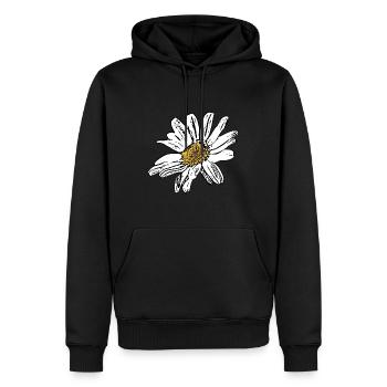 Blume weiß weiße Blumen Geschenk - Männer Premium Bio Hoodie - Schwarz - Vorne - Nico (187cm)