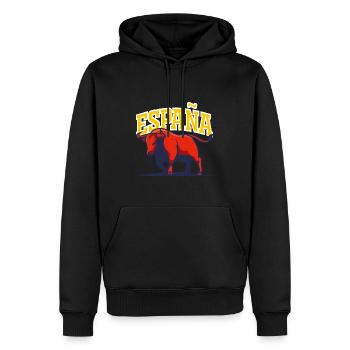 Spanien Fußball Trikot Flagge Roja - Männer Premium Bio Hoodie - Schwarz - Vorne - Nico (187cm)