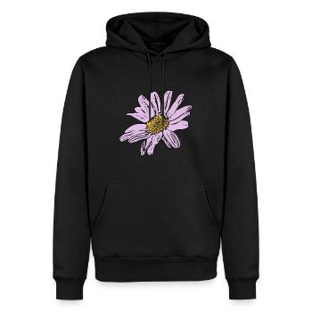Fleur fleur pastel fleurs fleurs pastel lilas - Sweat à capuche Premium bio Homme - noir - Devant - Nico (187cm)