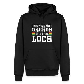 Dreadlocks Rasta Hair Dreads Rastafari - Sweat à capuche Premium bio Homme - noir - Devant - Nico (187cm)