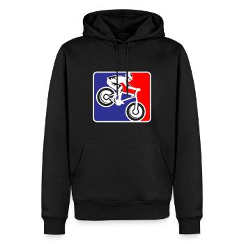VTT Vélo de descente | Les couleurs peuvent être changées - Sweat à capuche Premium bio Homme - noir - Devant - Nico (187cm)