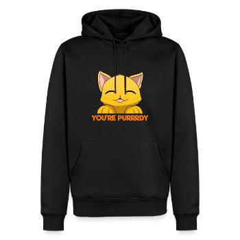 Lustiger Katzenliebhaber - Männer Premium Bio Hoodie - Schwarz - Vorne - Nico (187cm)