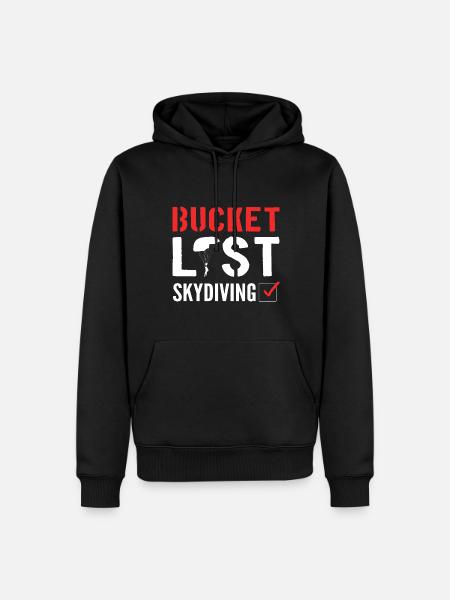 Bucket List Sky Diving Skydiver - Men’s Premium Organic Hoodie - black