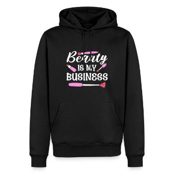 Beauty Is My Business Kosmetiker - Männer Premium Bio Hoodie - Schwarz - Vorne - Nico (187cm)