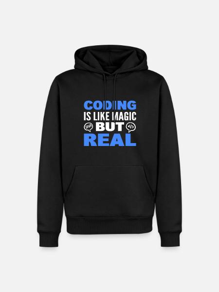 Lustiger Programmierer Computerspezialist - Männer Premium Bio Hoodie - Schwarz