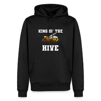 King Of The Hive Imker - Männer Premium Bio Hoodie - Schwarz - Vorne - Nico (187cm)