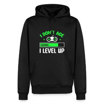 Jeux vidéo gamer Drôles cadeaux de jeu - Sweat à capuche Premium bio Homme - noir - Devant - Nico (187cm)