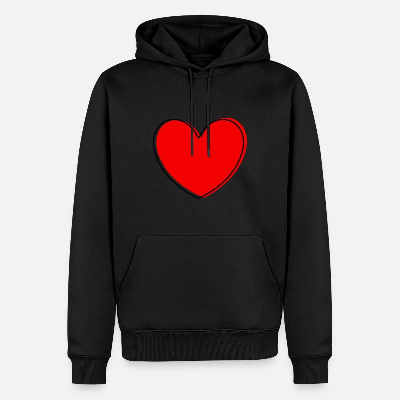 Saint-Valentin, Saint-Valentin, Saint-Valentin - Sweat à capuche Premium bio Homme - noir