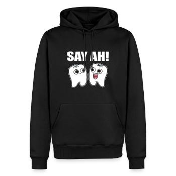 Say Ah! Kieferchirurgen - Männer Premium Bio Hoodie - Schwarz - Vorne - Nico (187cm)