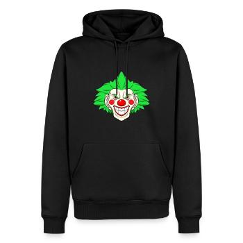 Gruseliger Clown Entertainer - Männer Premium Bio Hoodie - Schwarz - Vorne - Nico (187cm)