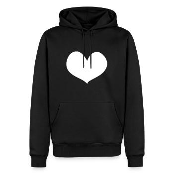 Herz - Bäume - (2) - Männer Premium Bio Hoodie - Schwarz - Vorne - Nico (187cm)