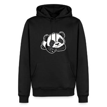 Schlafender Baby Panda Bär - Männer Premium Bio Hoodie - Schwarz - Vorne - Nico (187cm)