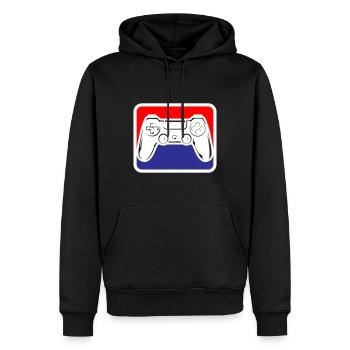 Gaming Gamepad Logo | Colors can be changed - Men’s Premium Organic Hoodie - black - Front - Nico (187cm)