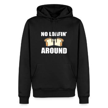 No Loafin' Around Konditor - Männer Premium Bio Hoodie - Schwarz - Vorne - Nico (187cm)