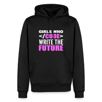 Girls Who Code Write The Future Programmierer - Männer Premium Bio Hoodie - Schwarz - Vorne - Nico (187cm)