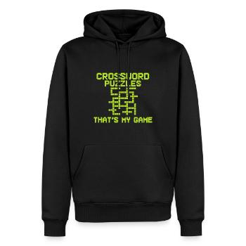 Lustige Kreuzworträtsel Kreuzworträtsel - Männer Premium Bio Hoodie - Schwarz - Vorne - Nico (187cm)