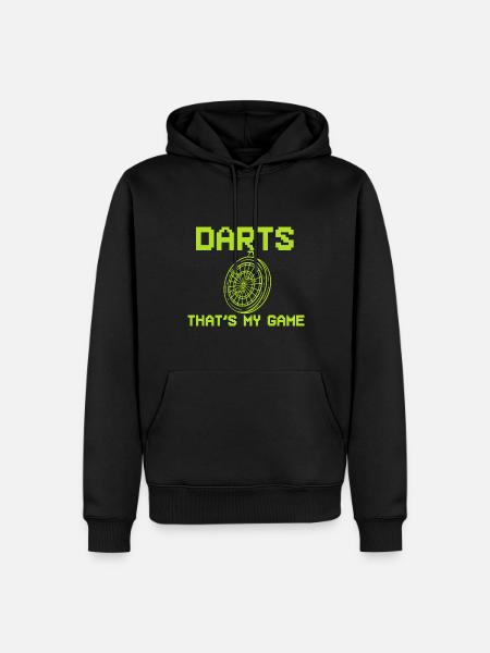 Dart Shooting Dartwerfer - Männer Premium Bio Hoodie - Schwarz