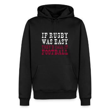 Rugby facile Ils l’appelleraient Football Angleterre Rugby - Sweat à capuche Premium bio Homme - noir - Devant - Nico (187cm)