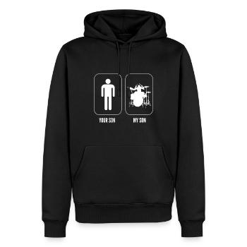 Your Son My Son Schlagzeugspieler - Männer Premium Bio Hoodie - Schwarz - Vorne - Nico (187cm)