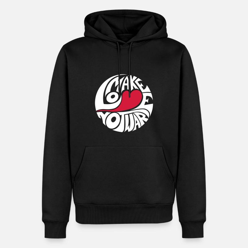 Make Love Not War - Sweat à capuche Premium bio Homme - noir