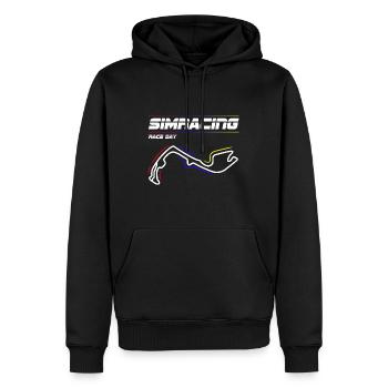 Simracing Sim Race mit Rennstrecke Race Day - Männer Premium Bio Hoodie - Schwarz - Vorne - Nico (187cm)