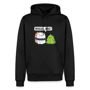 Wassa, Bae? Sushi Koch - Männer Premium Bio Hoodie - Schwarz - Vorne - Nico (187cm)