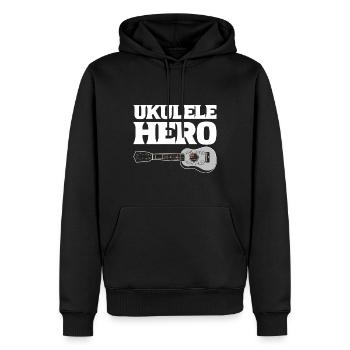 Lustiger Ukelele -Liebhaber Ukelele -Spieler - Männer Premium Bio Hoodie - Schwarz - Vorne - Nico (187cm)