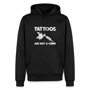 Lustige Tattoos Tätowierer - Männer Premium Bio Hoodie - Schwarz - Vorne - Nico (187cm)