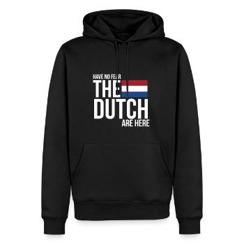 N'ayez aucune peur, les Hollandais sont là - Sweat à capuche Premium bio Homme - noir - Devant - Nico (187cm)
