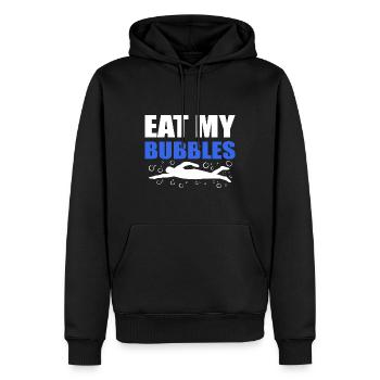 Nageur professionnel Eat My Bubbles - Sweat à capuche Premium bio Homme - noir - Devant - Nico (187cm)