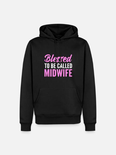 Gesegnete Hebamme Geburtshelfer - Männer Premium Bio Hoodie - Schwarz