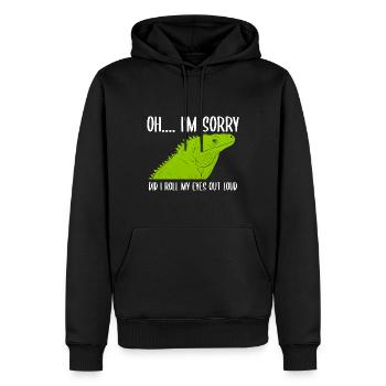 Lustiger Leguan Serpentologe - Männer Premium Bio Hoodie - Schwarz - Vorne - Nico (187cm)