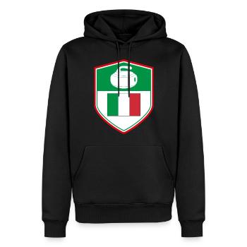 Drapeau italien Équipe de curling Sports de glace d’hiver Italia - Sweat à capuche Premium bio Homme - noir - Devant - Nico (187cm)
