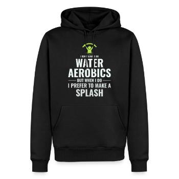 Aquagym Fitness aquatique Aqua Exercice Drôle - Sweat à capuche Premium bio Homme - noir - Devant - Nico (187cm)